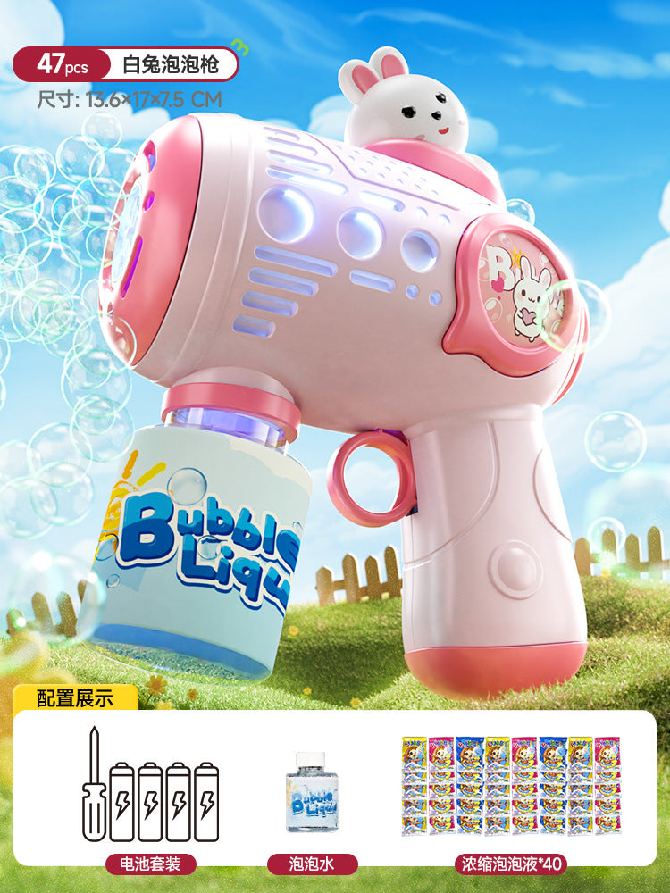 New bubble blower for boys and girls - little yellow duck automatic electric handheld bubble gun toy with bubble solution for outdoor use