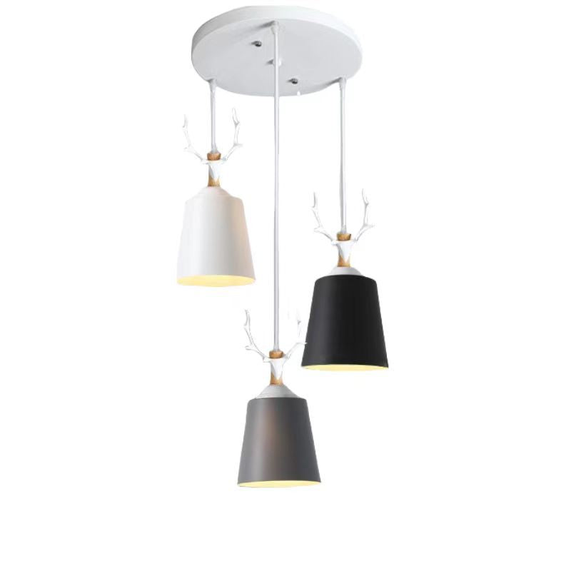 Antlers American Nordic living room dining room bar counter retro lamps creative bar art wrought iron industrial wind chandelier