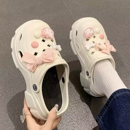 Crocs women's outwear super thick bottom summernew arrivalfashionpopular shit-stepping breathable height-increasing cute toe-cap sandals