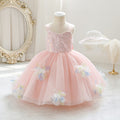 Baby birthday first birthday dress sundress summer new children's princess dress sweet style tutu dress flower girl dress