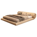 Fabric bed italian normcore wabi-sabi style master bedroom for home modern casual 15.18m m technology cloth bed flower roll bed