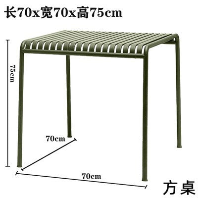 Outdoor casual table and chair set - minimalist patio balcony furniture - wrought iron outdoor table and chair set combination