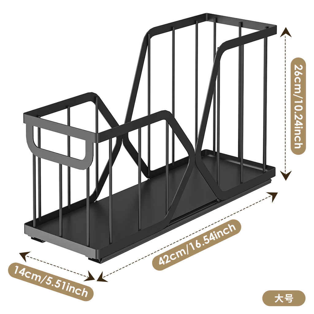 Household Kitchen Pot Storage Box Cabinet Pull Basket Seasoning Storage Drawer Organize Basket Pull Down Sink Shelf