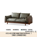 Bean bag sofa american retro oil wax living room medieval style three-person straight row small apartment first layer cowhide oil wax leather