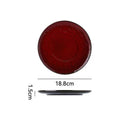 Nordicinsclassy hotel tableware ceramic bowl and plate combination burgundy restaurant for home embossed display plate