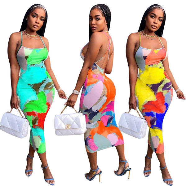 YD1122-B4 special products are non-refundable and non-exchangeable, fashionable and sexy suspender off-the-shoulder dress in Europe and America,  women