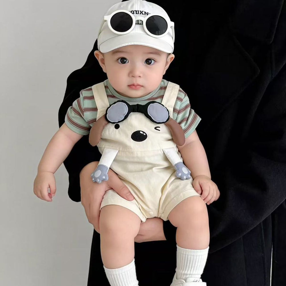 Summersuitcutefake two-piece baby girlfashioncute onesie infant romper outing clothes romper