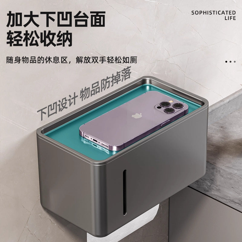 Bathroom toilet paper box punch-free wall-mounted classy paper towel box toilet paper storage rack toilet paper roll holder