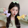 Spring/summer new arrival: ethereal mesh bow hair clip - sweet & girly, perfect for taming flyaways & bangs. versatile alligator clip, trending hair accessory
