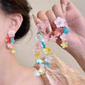 Dopamine floral tassel earrings - women's chic, high-end, unique, and beautiful earrings