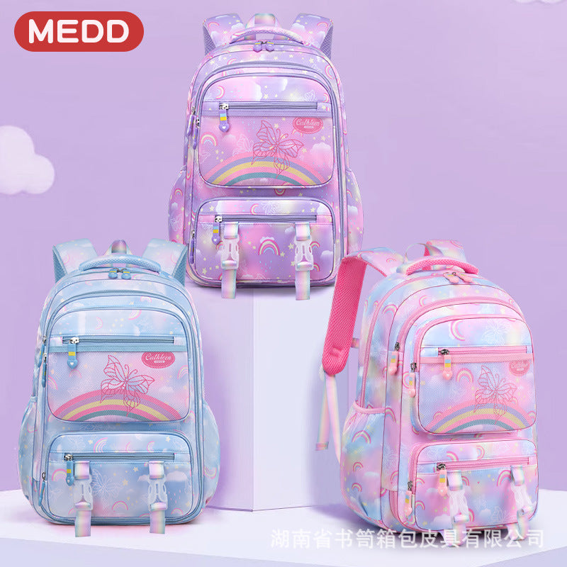 Shaodong School Bag Factory New Primary School School Bag 13th and 6th Grades Lightweight Burden Reduction Girls Backpack Wholesale