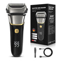 Reciprocating three-blade electric shaver for men, full body washable beard razor, rechargeable razor