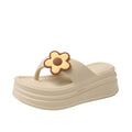 New arrivalcute flower seaside beach slippers women's summer easiest for matchoutwearplatform shoesthick sole sandals internet celebrity flip flops