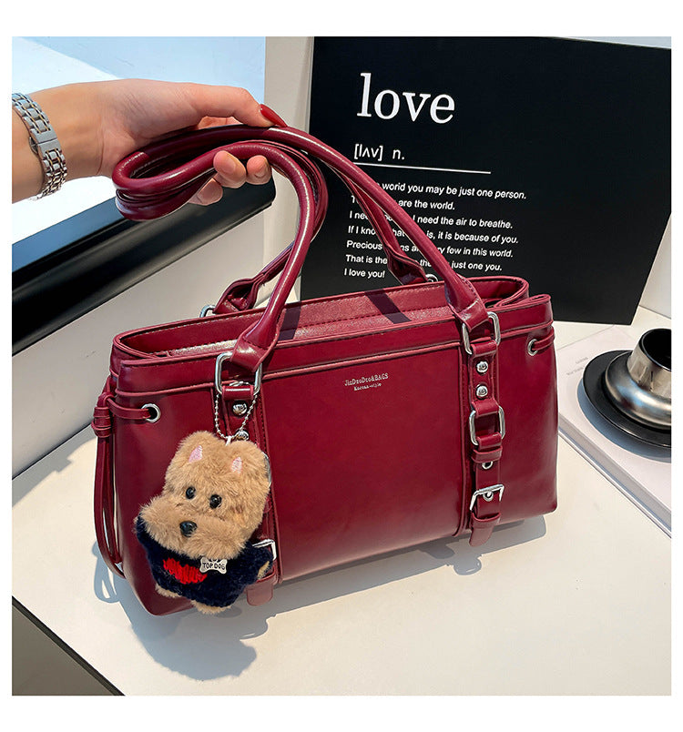 Vintage niche underarm bag 2025 new autumn/winter fashion korean style handbag commuter bag versatile large capacity tote bag