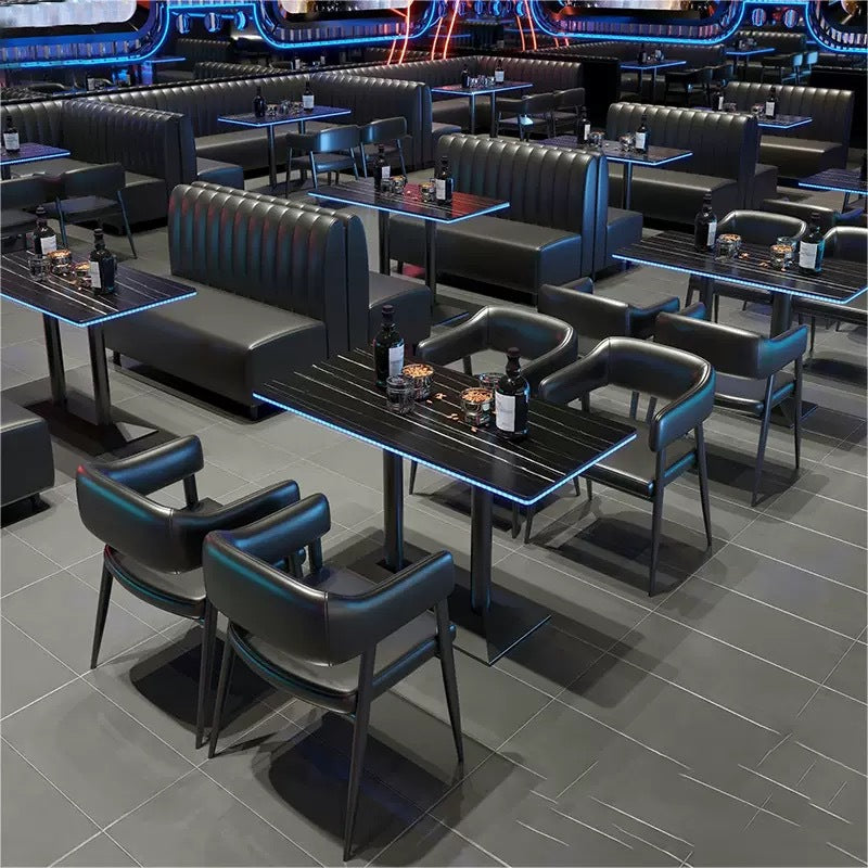 Cafe Bar Clear Bar Luminous Table and Chair Combination Pub Club Retail Bar Box Ktv Sofa Booth