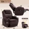 Single genuine leather massage heating living room multi-functional sitting and lying lazy zero-reliance wall chair sofa waist suitable for the elderly