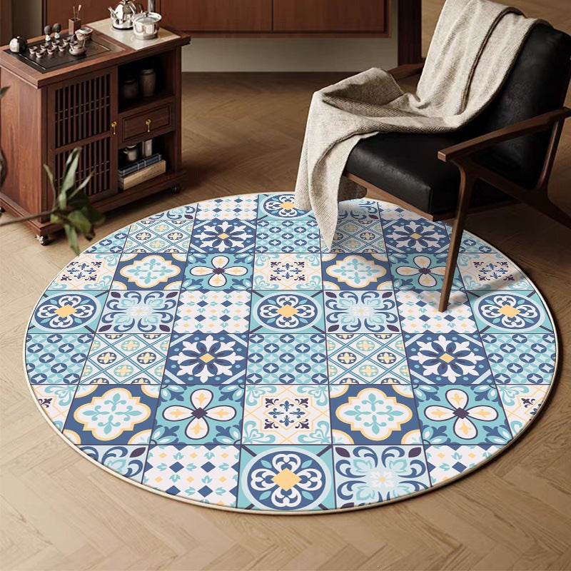 retro round for home living room sofa coffee table carpet imitation cashmere hanging basket foot mat persian bedroom bedside blanket