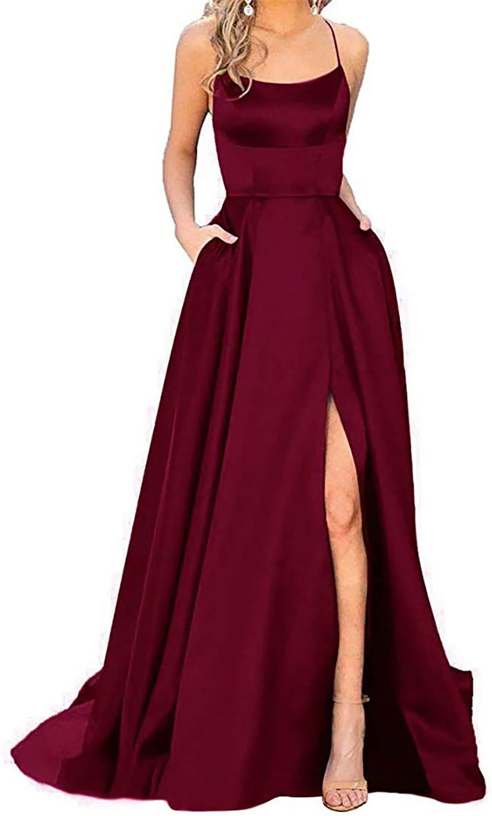 solid color european and american bridesmaid dresses long slimming off-the-shoulder best friend  fashion bridesmaid evening gowns