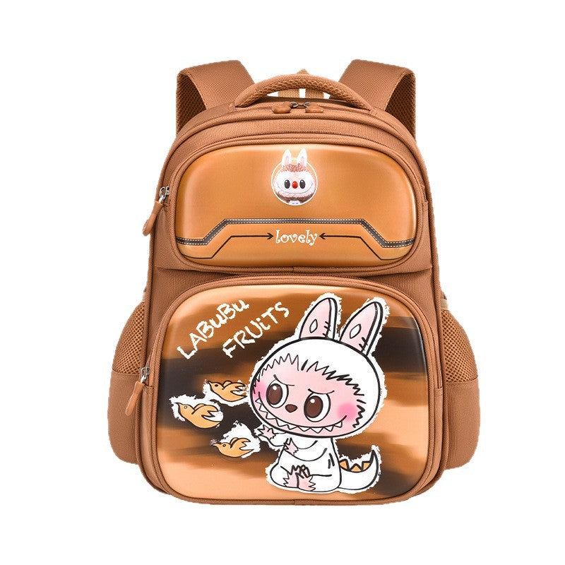 Labubu children's schoolbag new girls primary school students 2345th grade cartoon animation burden reduction ridge backpack