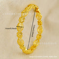 Wholesale middle eastern women's floral hollow-out design bangle dubai gold-plated luxury bracelet
