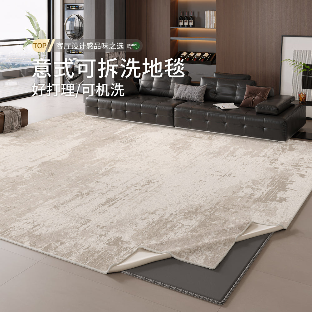 Removable and washable carpet, living room italian style, light luxury, high-end, double-layer, machine washable sofa sound insulation pad, anti-fouling and dirt-resistant carpet