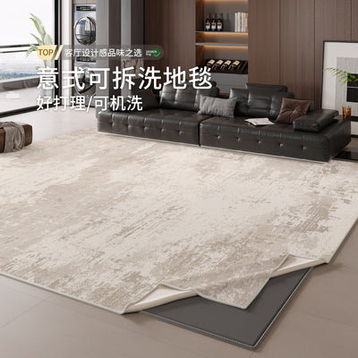 Removable and washable carpet, living room italian style, light luxury, high-end, double-layer, machine washable sofa sound insulation pad, anti-fouling and dirt-resistant carpet