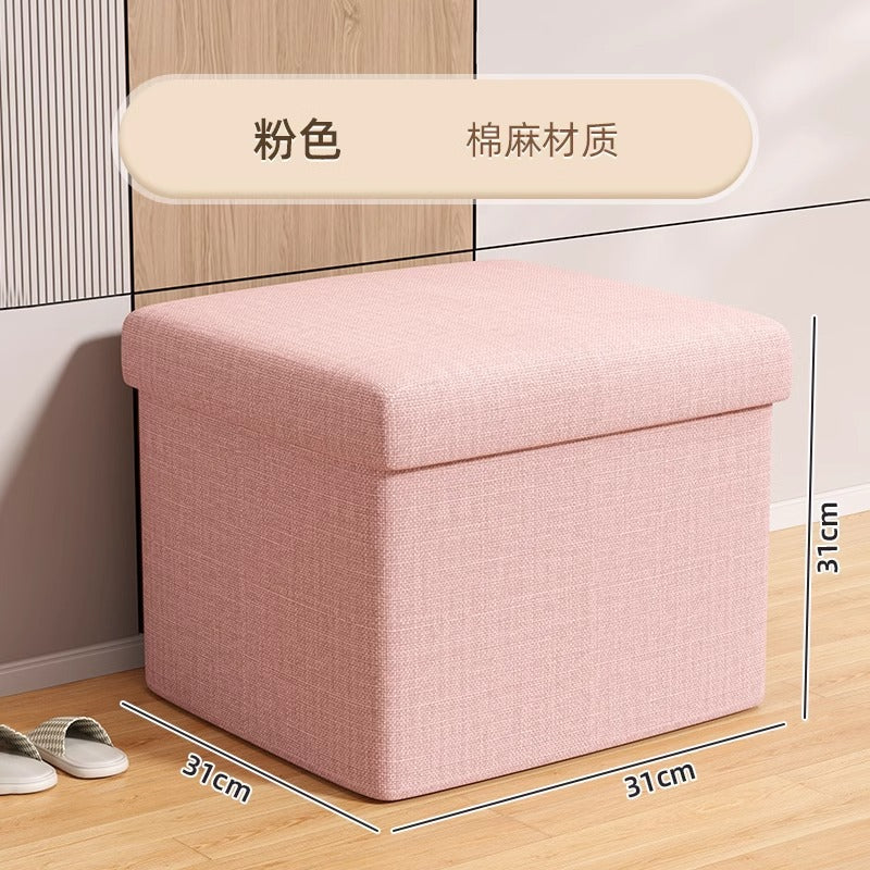 Customized storage stool storage box can seat people, change shoes, folding multi-functional toys, living room home storage box