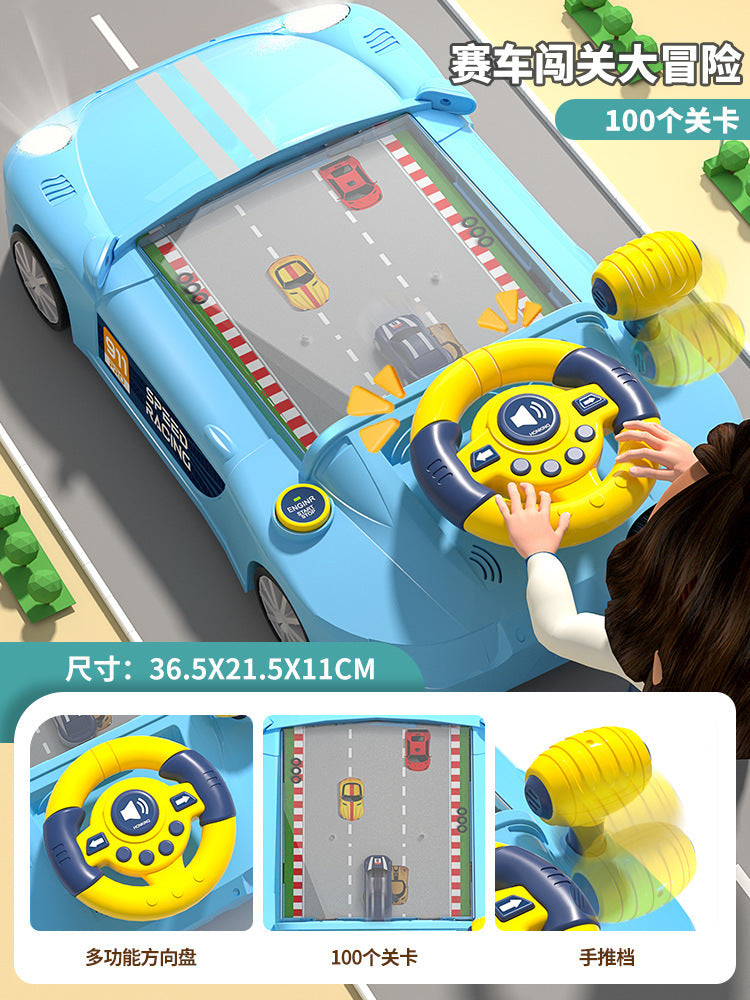 Multi-functional steering wheel driving toy for kids - adventure game console, educational early learning, story-based racing, cross-border e-commerce