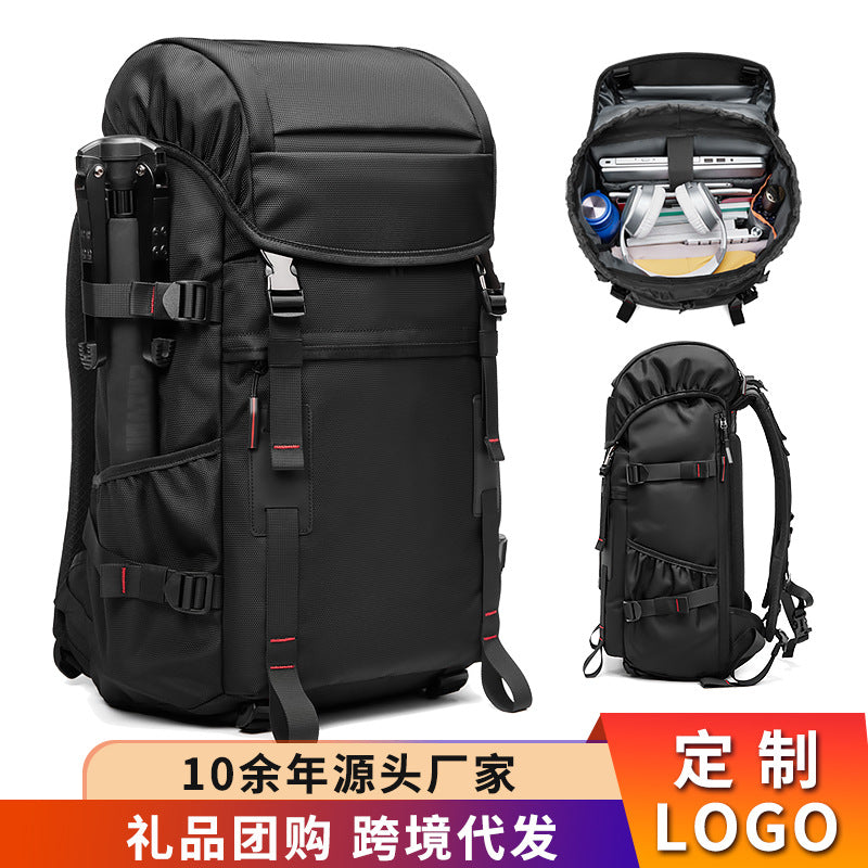 Source factory customized new backpack large capacity multi-functional backpack buckle computer bag gift printed logo