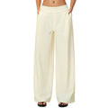Factory direct: women's loose wide-leg pants with double-panel waistband, breathable & quick-drying, high-waisted tummy control workout leggings - style 9599