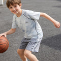 Kids'  summer outfit set: ice silk short-sleeve t-shirt and shorts - quick-dry two-piece tracksuit for youth basketball