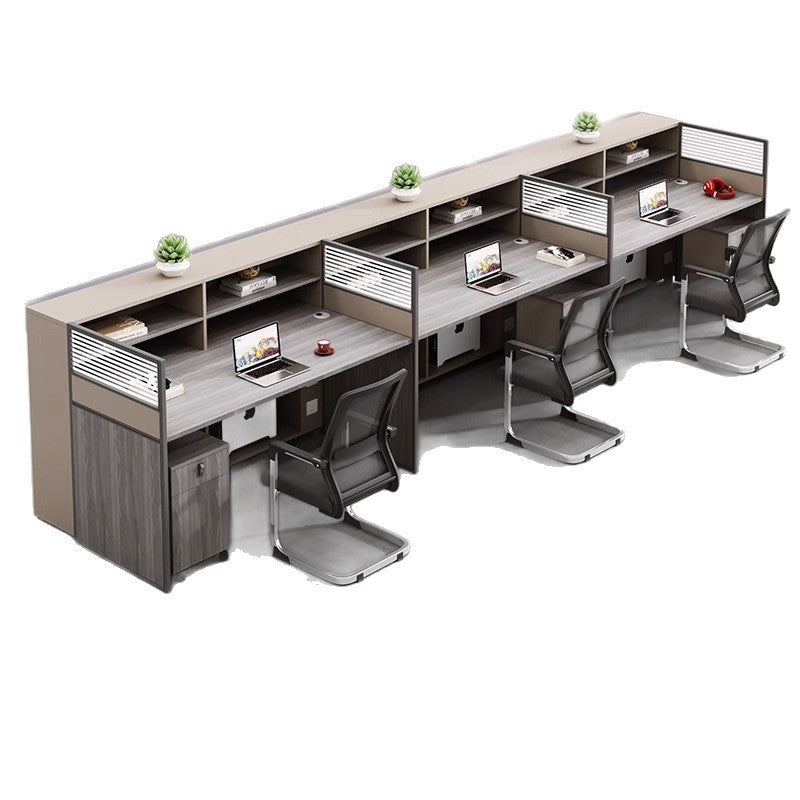 Staff desk casual modern employee four-person booth double six-person workstation table and chair combination computer table furniture