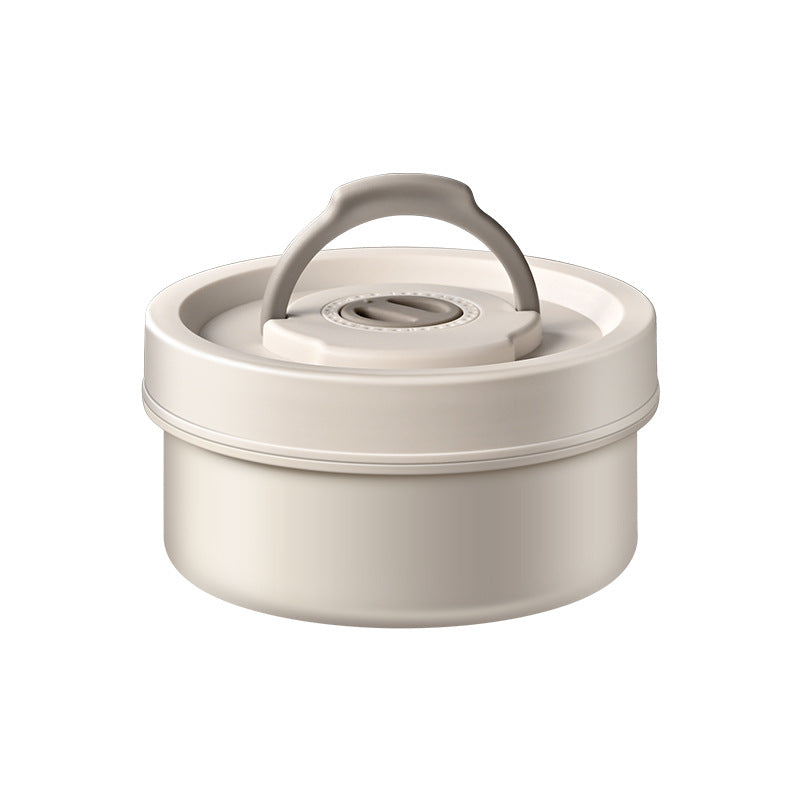 316L Stainless Steel Round Lunch Box Food Grade Sealed Fresh-keeping Box Microwave Heated Bento Box Set with Lid