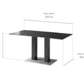 Tempered glass dining table - modern minimalist rock slab table with a touch of luxury