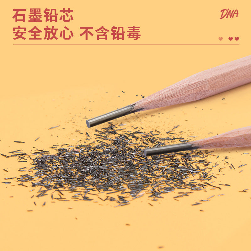 Deli Stationery S910 log box pencil Ouyang Nana hexagonal pen holder log pencil 12 pcs/box