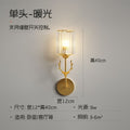 Home crystal wall lamp bedroom antler bedside lamp modern minimalist light luxury creative living room background wall corridor lamp