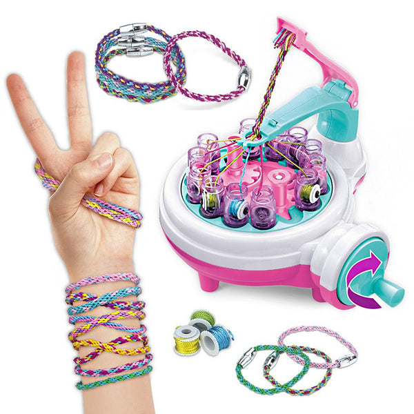 Cross-border  hand rope braider toy DIY beaded hand rope, children's educational braided bracelet toy set