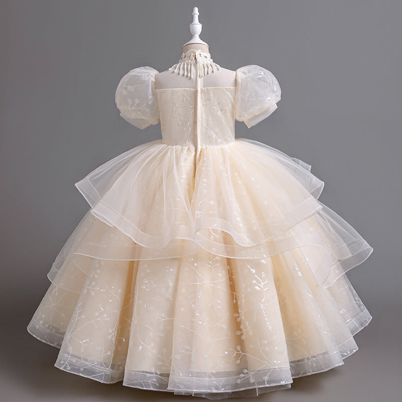 Yimingwei fashionnew arrivalgirl princess dress flower girl wedding kids tutu skirt baby girl baby first birthday dress