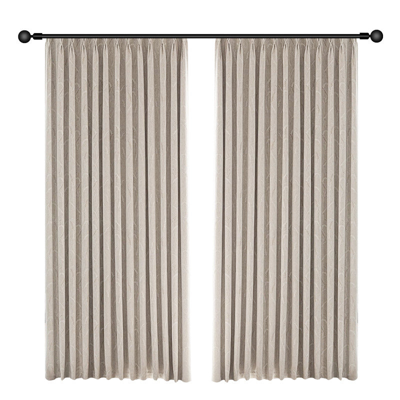 Chenille jacquard blackout curtain fabric - living room, bedroom, premium, rustic, light luxury, shaoxing keqiao, modern minimalist style