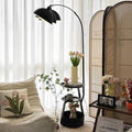 Retro american floor lamp living room sofa side storage ornaments side table medieval style bedroom bedside counter lamp all-in-one