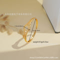 zircon geometric gold-plated bangle, women's elastic bracelet for autumn/winter, perfect for back-to-school parties