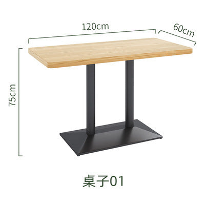 Customized Chinese chain restaurant tables and chairs, high-end theme cafe milk tea shop tables and chairs, leisure restaurant sofa