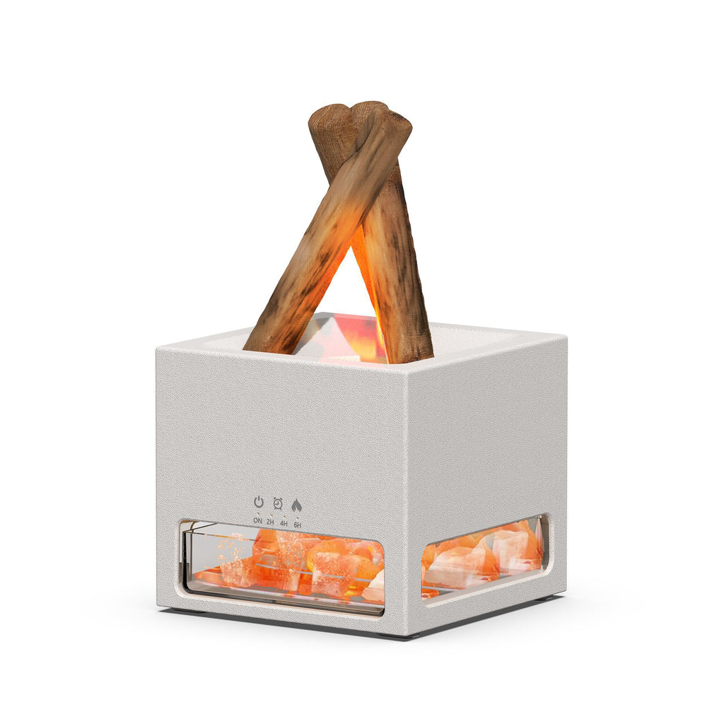 New salt stone simulated flame aroma diffuser, colorful campfire aroma diffuser, usb home humidifier, essential oil diffuser