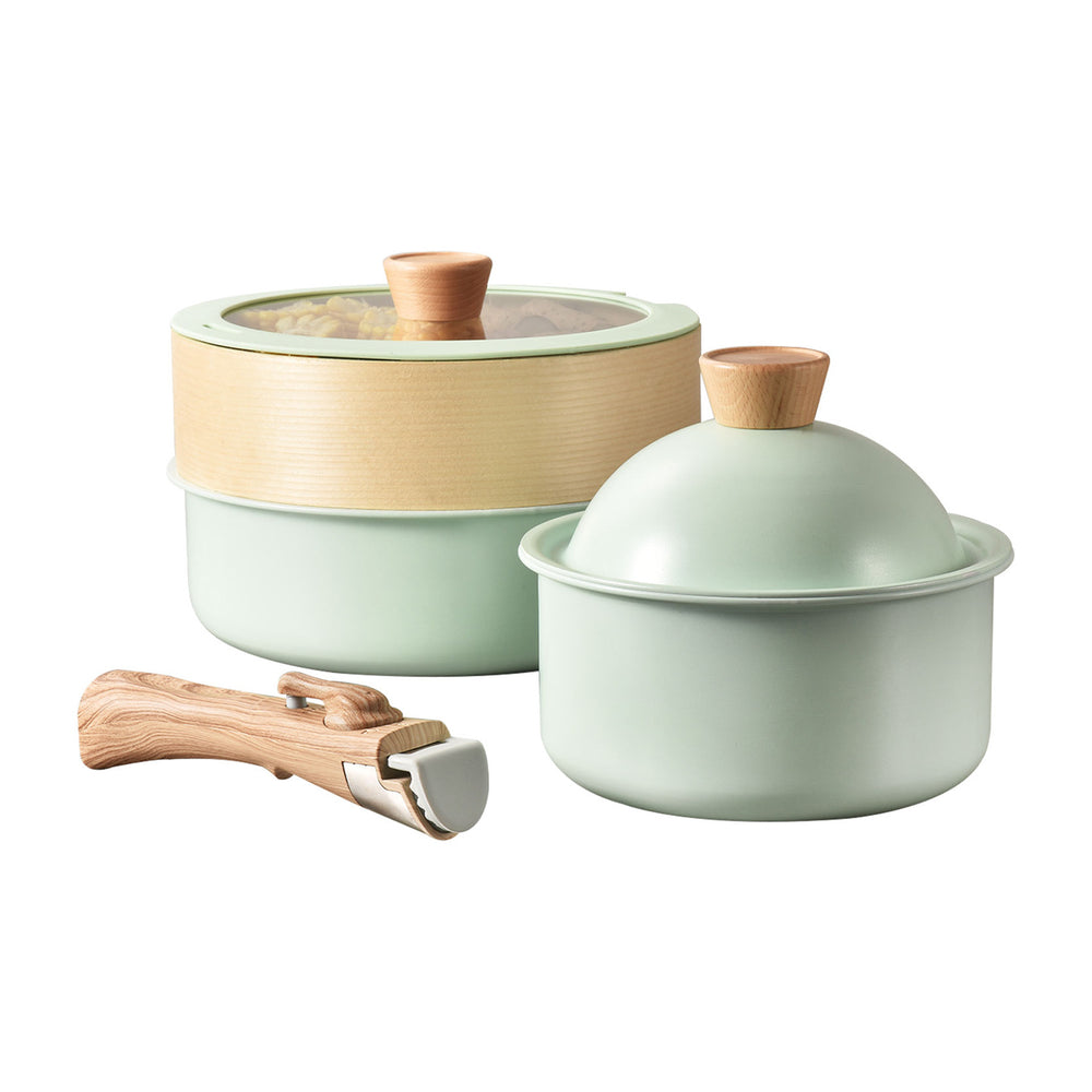 Oem personalizedfor homesuit pot casual fresh thickened double bottom soup pot milk pot frying pan combination gift pot