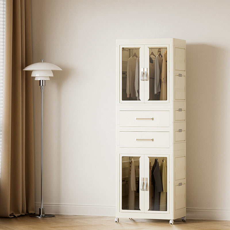 Children's Wardrobe Bedroom Household Storage Cabinet Baby Storage Box Toy Clothes Storage Box Plastic Folding Locker