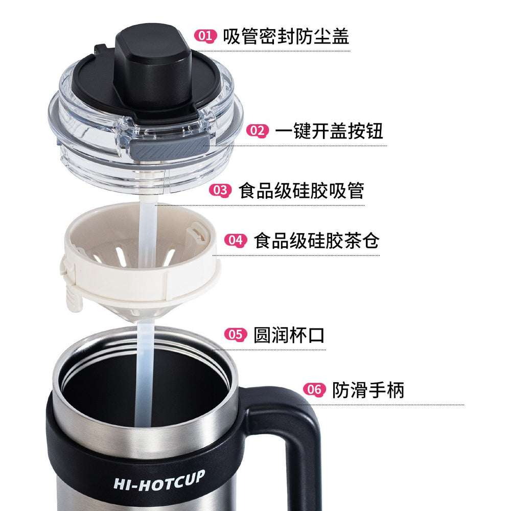 Summer new arrival: extra-large insulated tumbler - super capacity ice tumbler, stainless steel keeps drinks cold, perfect for car coffee