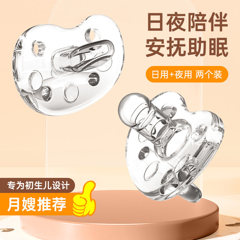 Factory direct sales, all liquid silicone, thumb type, nipple type, infants and toddlers sleep well, all silicone pacifiers