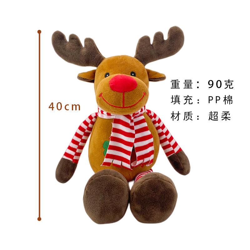 Santa claus plush toy reindeer snowman rag doll christmas kids gifts stuffed animals wholesale