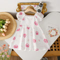 Girls' summer floral dress - trendy and stylish printed princess dress for little girls