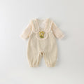 Autumn new arrivals: baby overalls & romper set - stylish & chic floral two-piece outfit for girls